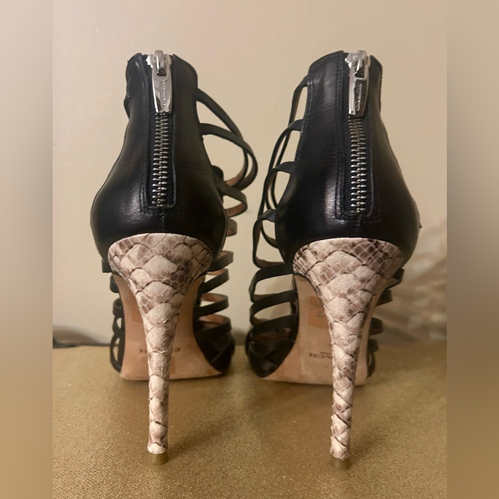 Coach Josef Snake Print Braided Gladiator Heels - Picture 7 of 14